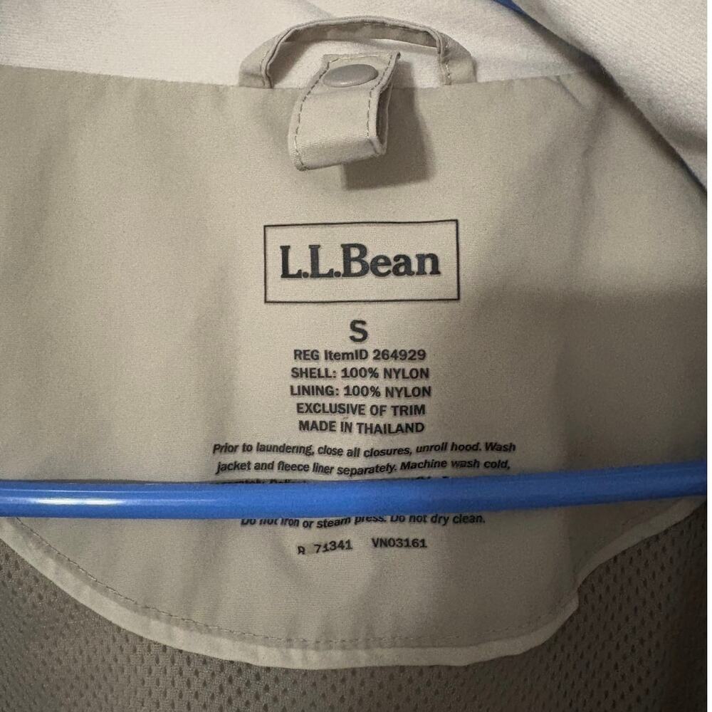 LL Bean Cream Color 3-in-1 Jacket Outer Layer Size Small - Picture 3 of 7